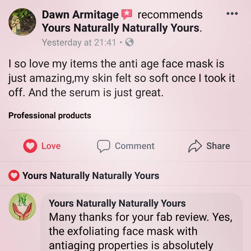 Fab review on Elixir and exfoliating face mask with antiaging properties