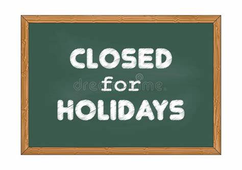 Holiday Closure Announcement