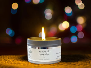 Amber and Lavender Soy Wax Candle & Wax Melts
